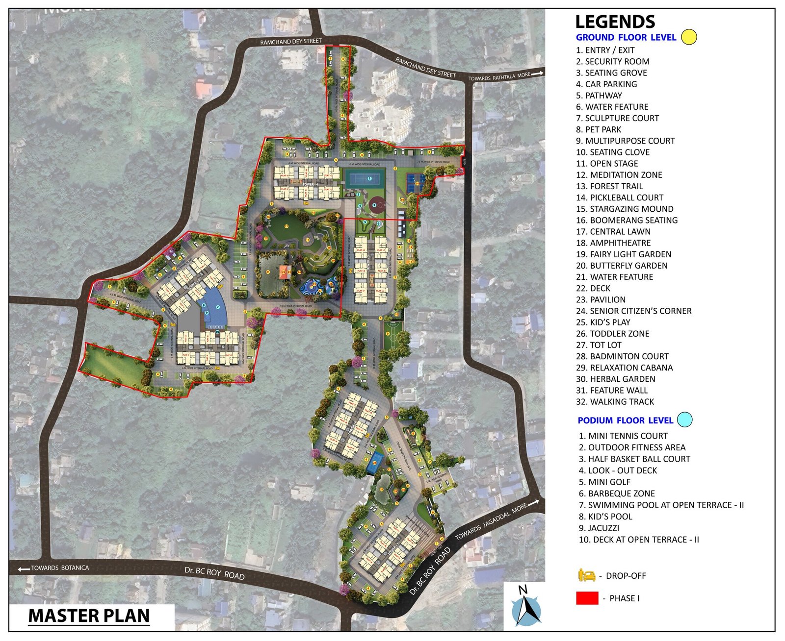 Official Phase I master plan of Srijan Orizon on B.C. Roy Road, Jagaddal